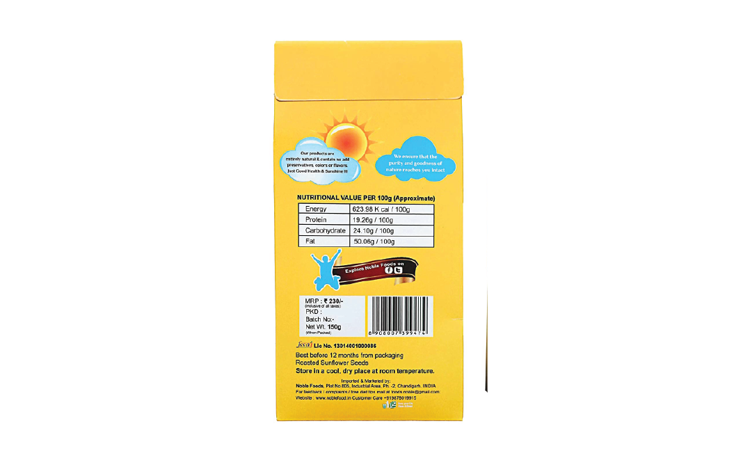 Noble Foods sunflower seed    Pack  150 grams